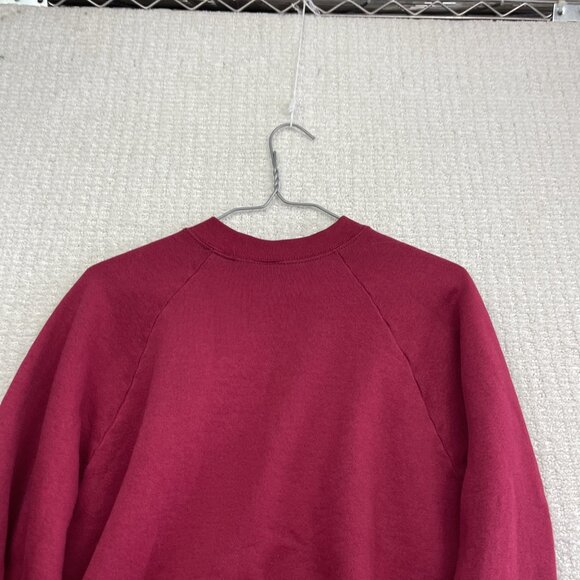 Vintage Fruit of the Loom Cotton Blank Dark Red Sweatshirt Made In USA Sz M - Picture 13 of 13